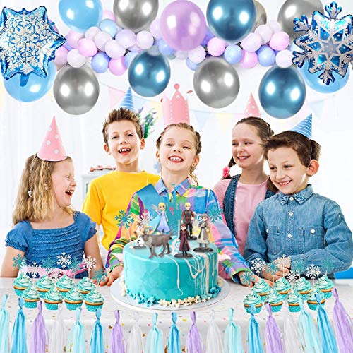 Princesa congelada Cake Topper - YUESEN 6 piezas Mini Juego de Figuras Niños Mini Juguetes Baby Shower Fiesta de cumpleaños Pastel Decoración Suministros