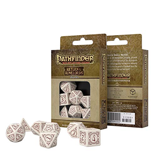 Q Workshop Pathfinder Return of The Runelords Ornamented RPG Polyhedral Dice Set