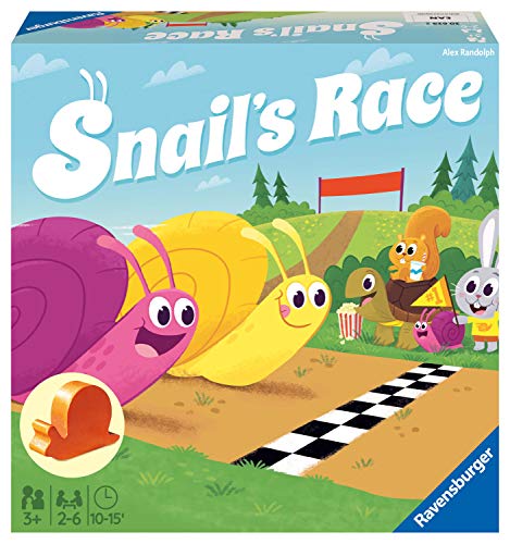 Ravensburger Snails Race, Juegos para niños, 2-5 Jugadores, Edad recomendada 3+ (20629)