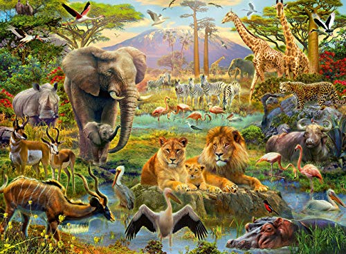 Ravensburger- The Jungle Rompecabeza de 200 Piezas XXL, Multicolor (12891)