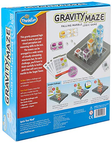 Ravensburger Thinkfun Gravity Maze - Juego de laberinto de mármol que cae