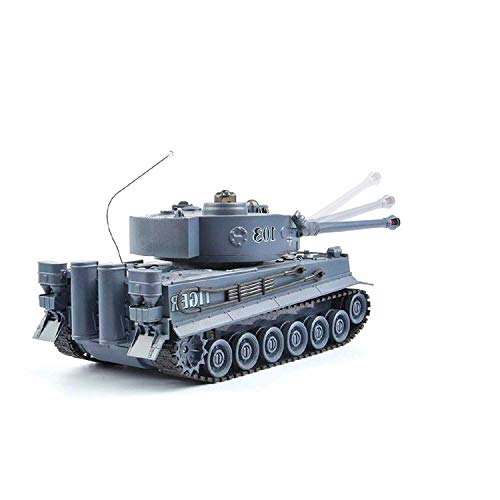 RCTecnic Tanque Teledirigido RC Tiger | Escala 1:18 | Airsoft + Efectos Sonido + Humo + Figura Militar | 3 Velocidades Maqueta de Tanque Radiocontrol