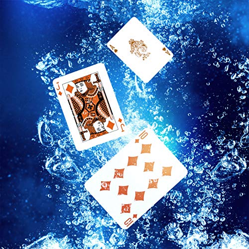 Relaxdays Cartas Póker Impermeables, Baraja Resistente al Agua, 54 Naipes, Texas Hold'em, Profesional, Plástico, 1 Ud, Multicolor (10023628)