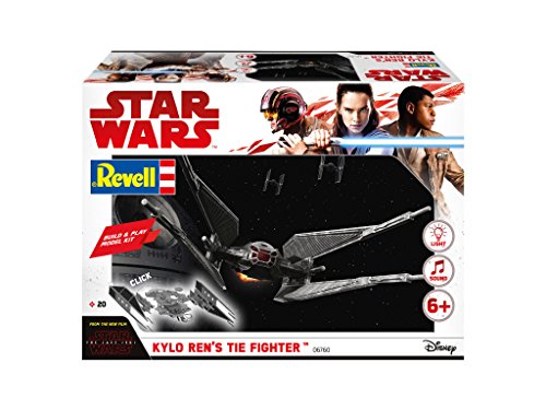 Revell Star Wars Build & Play Kylo Ren's Tie Fighter, con Luces y Sonidos, Escala 1:70 (6760)(06760) (Revell06760)