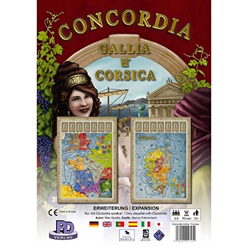 Rio Grande Games- Gallia y Corsica: Concordia Exp, Multicolor (RIO541)