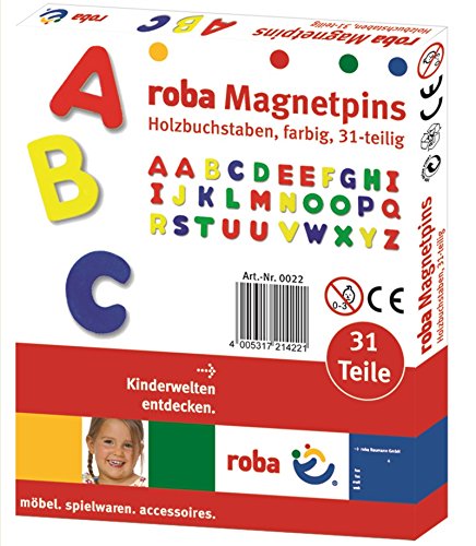 roba-kids- Juego de imanes con Alfabeto, Multicolor (roba Baumann 0021)