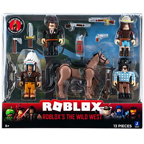 Roblox ROB0397 The Wild West - Juego de 6 Figuras de acción con 6 Figuras, Accesorios y código de Juego para niños a Partir de 6 años