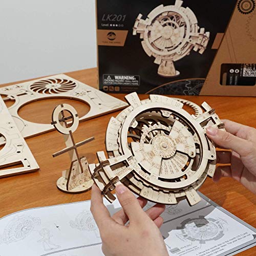 ROKR Calendario Perpetuo - Maquetas para Montar Adultos - Puzzle 3D Madera Kit de Construcción Sin Pegamento para Niños y Adultos
