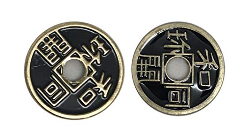 Royal Magic Moneda China Negra + cáscarilla (diámetro ½ dólar)