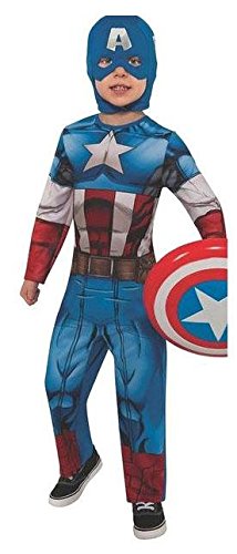 Rubie's 620019-L Avengers - Disfraz Capitán América para Niño, Talla L ( 8-10 años)