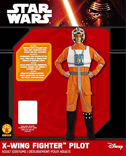 Rubies Disfraz oficial de Star Wars X-Wing Fighter de lujo para adulto, XL