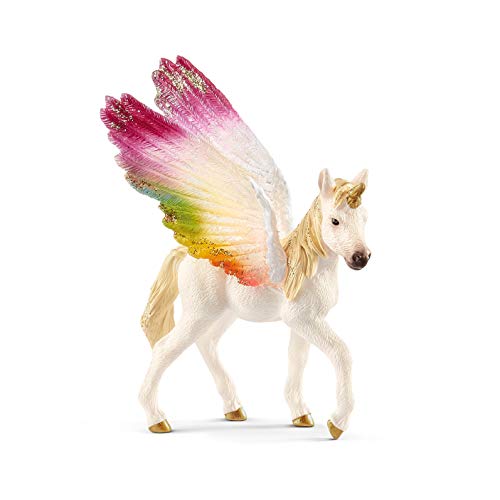Schleich - Unicornio arcoíris alado, potro (70577)
