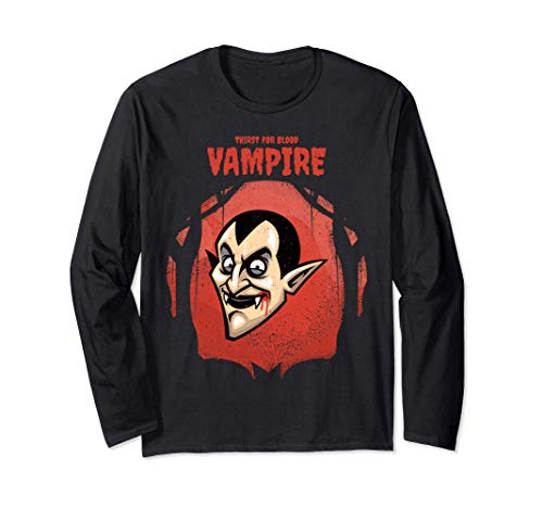 Sed de sangre Disfraz de vampiro divertido Halloween Manga Larga