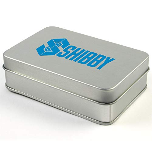 Shibby 60014775 - Juego de 7 Dados de Metal poliedricos para Juegos de rol y Mesa en Estilo Steampunk, Color Plateado
