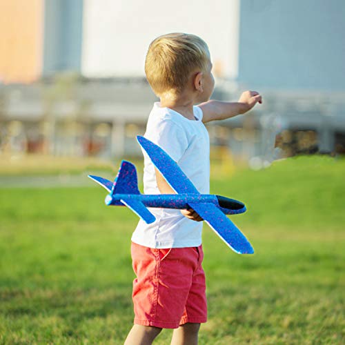 Sinwind Avión Planeador, 4 Unidades de avión de Espuma para Deportes al Aire Libre, Que lanzan los planeadores de Whirly Glider para los Cabritos, Juguete Volador para niños como Regalo