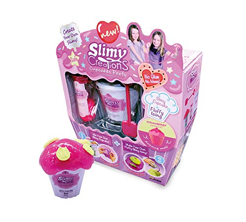 Slimy Creations Cup-cake Slime Coleccionable, color fresa/menta (Fábrica de Juguetes 41312) , color/modelo surtido