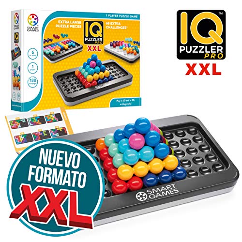 smart games IQ Puzzler Pro XXL, Puzzle Logica, Rompecabezas Niños Extragrande, Juegos Infantiles, Juguetes educativos, Regalos Divertidos (SmartGames SG455XL)