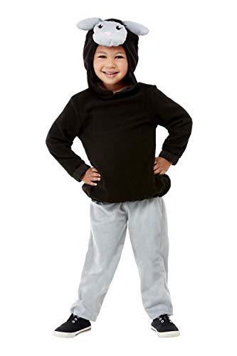 Smiffys 55048T1 Disfraz de oveja, color negro, unisex, para niños de 1 a 2 años