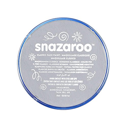 Snazaroo- Pintura facial y Corporal, 18 ml, Color gris claro, 0 (Colart 18122)