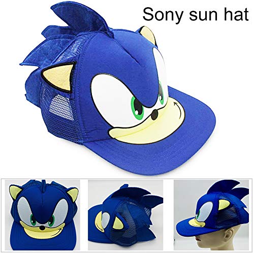 Sonic the Hedgehog Anime Series Cosplay Gorra de béisbol ajustable Fiesta en la playa Concierto Gorra protectora solar