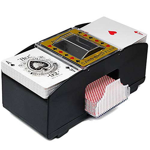 SOOTOP Barajadora Automática de Cartas, Barajadora de Cartas Eléctrica Póquer - Herramientas para Jugar a Las Cartas Accesorios para Fiestas en Casa Club Juegos de Póquer Casino Distribuidor