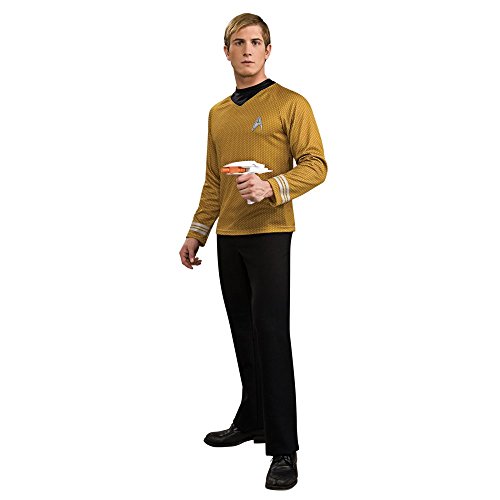 Star Trek Camisa de Traje para Hombre Captain Kirk Uniform - M