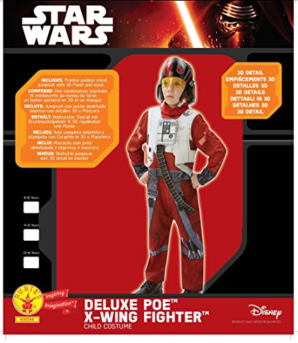 Star Wars - Disfraz de Xwing Fighter Deluxe para niños, talla XL infantil 9-10 años (Rubie's 620266-XL)