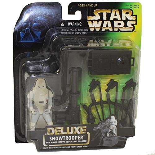 Star Wars The Power Of The Force Deluxe Snowtrooper with E-Web Heavy Repeating Blaster
