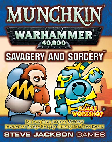 Steve Jackson Games 4483 Munchkin Warhammer 40k: Savagery & Sorcery - Juego de Mesa (Contenido en alemán)