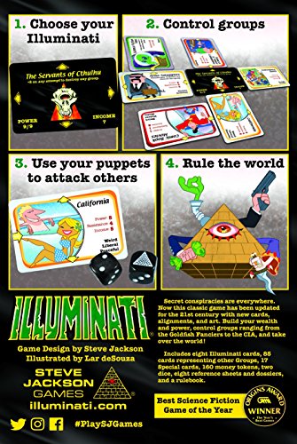 Steve Jackson Games SJG01387 Illuminati 2nd Edition - Multicolor