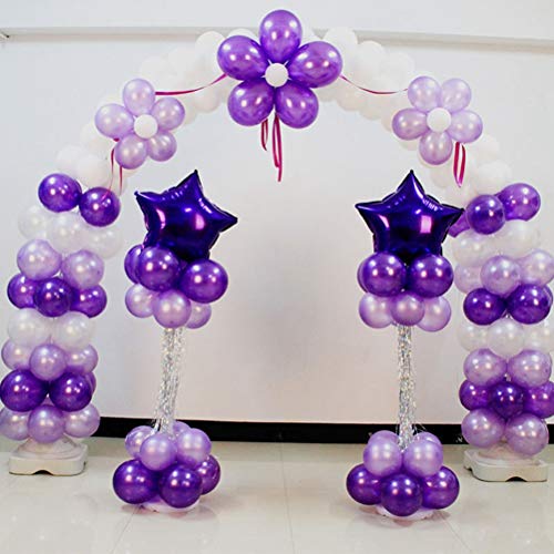 STOBOK - Soportes para columna de globos, con juego de 16 varillas para hacer un arco, con base y poste, para decoración de bodas, 4 unidades