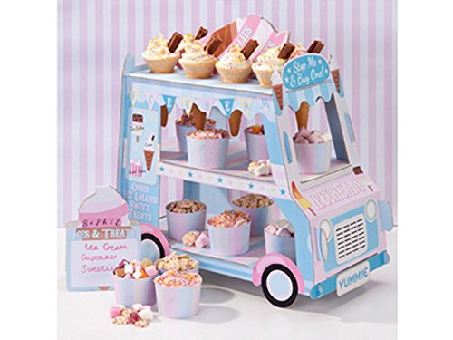 Talking Tables decoración en forma de Camino de helado mini. Perfecto para mostrar dulces, pasteles y caramelos en el centro de la mesa para una fiesta.