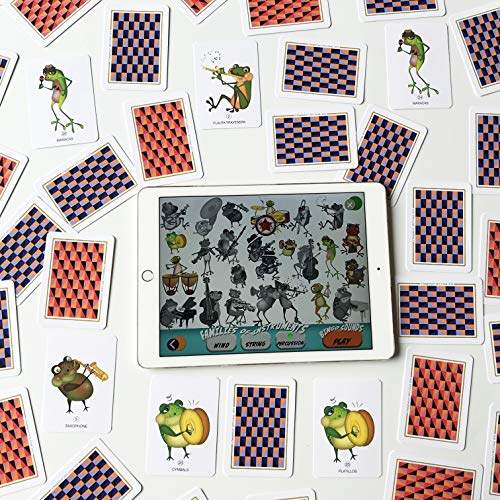 TangibleFun | The Froggy Bands | Juego de Cartas Educativo con App para iPad, Tablet y Smartphones de Sonidos Instrumentos Musicales y ‘Bingo Sounds’