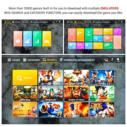TAPDRA 3D Pandora Saga WiFi 3000 en 1 TV Game Box Consola Arcade Kit Completo de Bricolaje, Compatible con más de 10000 descargas de Juegos, hasta 4 Jugadores, Salida HDMI