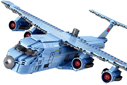 Technic Y-20 Militar del avión de Transporte estratégico Juego de construcción con Minifiguras y Armas, Avión Set de Juego Compatible con Lego Plano - 1083 PC