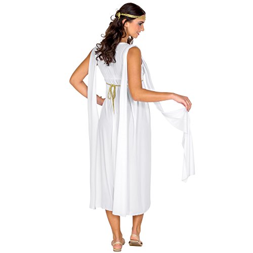 TecTake dressforfun Disfraz para Mujer Griega Reina Diosa emperatriz | Vestido Corto + cinturón Dorado y Cinta Dorada como Adorno del Pelo (S | no. 300326)