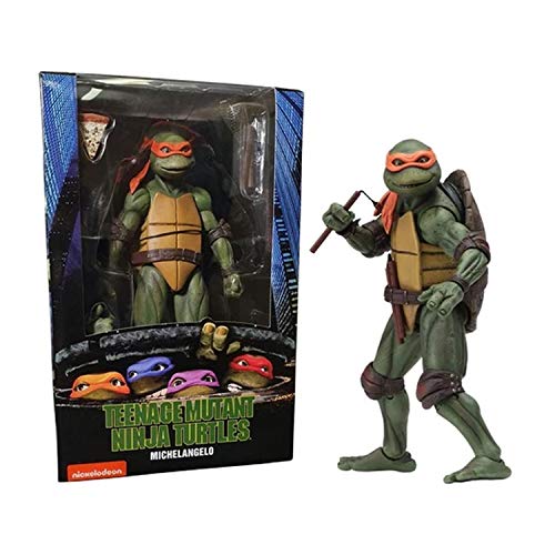 Teenage Mutant Ninja Turtles - Juego Completo de Personajes Originales Action Figures 18cm TNMT 1990 NECA