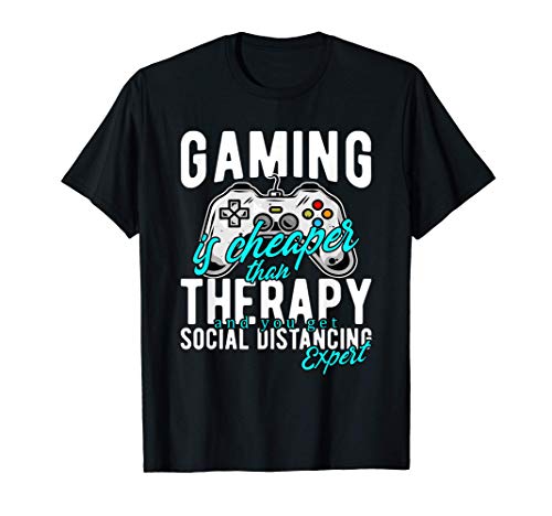 Terapia de videojuegos Experto en distanciamiento social Camiseta