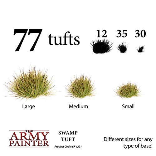 The Army Painter | Swamp Tuft | Battlefields, XP - Terrain Model Kit for Miniature Bases and Dioramas - 77 Pcs, 3 Sizes