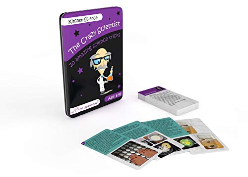 The Purple Cow The Crazy Scientist Tricks Card Set, Kitchen Science, Educational Games for Young Kids 6 years and older, instructions inside – amazing STEM learning