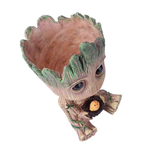 thematys® Baby Groot Maceta - Figura de acción para Plantas y bolígrafos de la película clásica - Perfecto como Regalo - Soy Groot (E (pequeño) 11x6x6cm