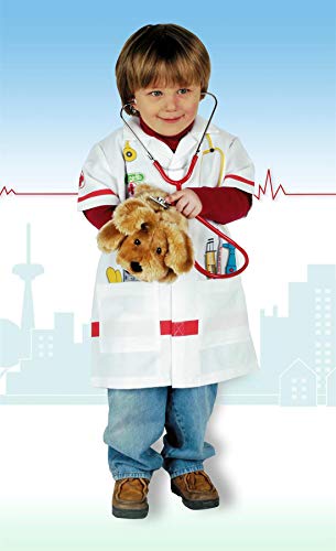 Theo Klein 4614 Bata de médico, Disfraz de alta calidad, Medidas: alrededor de 55 cm de largo, Juguete para niños desde 3 hasta aprox, 6 años
