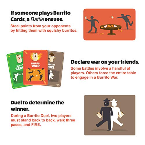 Throw Throw Burrito by Exploding Kittens - A Dodgeball Card Game - Family-Friendly Party Games - Card Games for Adults, Teens & Kids - Juego de Cartas en Inglés