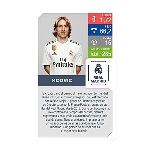 Top Trumps Real Madrid. Juego de Cartas-versión en español, Multi, Talla Única