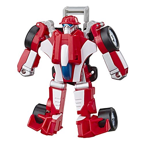 Transformers Playskool Rescue Bots Academy – Robot de Emergencia Heatwave F1 de 11 cm – Juguete transformable 2 en 1
