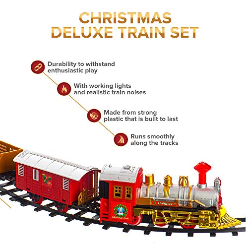 Tren de lujo del árbol de navidad con un sonido realista
