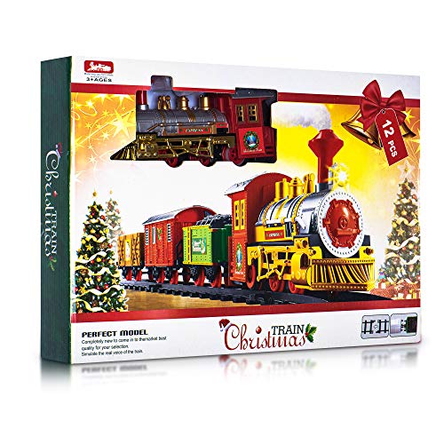 Tren de lujo del árbol de navidad con un sonido realista