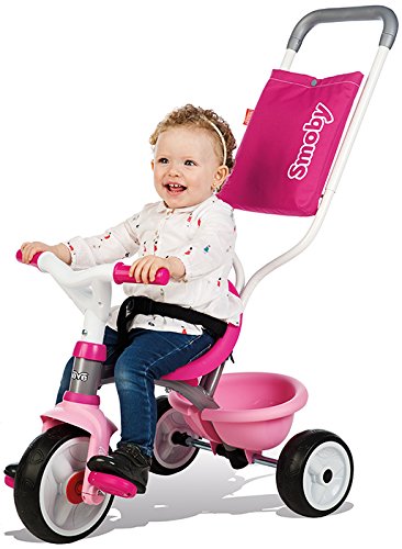 Triciclo Be move Confort rosa con volquete y ruedas silenciosas (Smoby 740404)