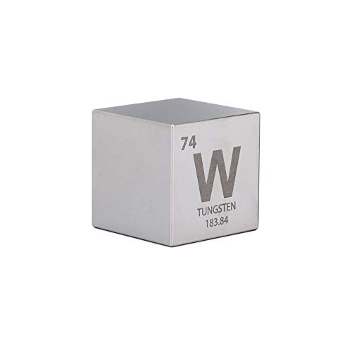 Tungsteno 1.5" One Kilo Cube - Símbolo de tabla periódica grabado