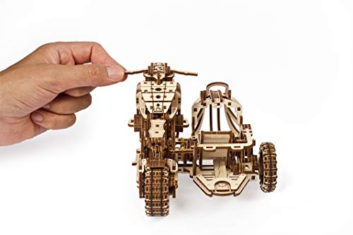 UGEARS maqueta Moto para Montar - Motocicleta Scrambler UGR-10 Puzzle 3D Adultos - Modelo mecánico de Moto uniqo - maquetas Madera - Rompecabezas Madera 3D para Construir - Kits de construcción 3D